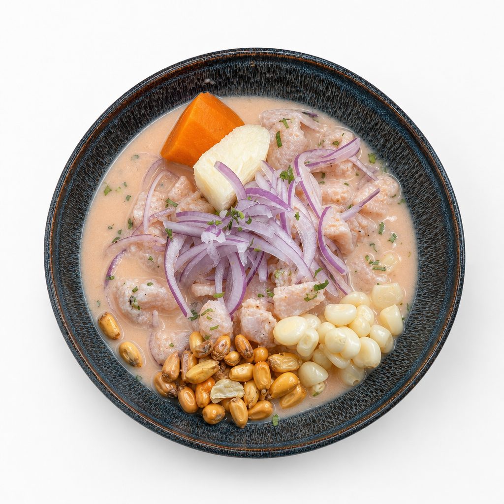 Ceviche de Pescado & Camaron.
