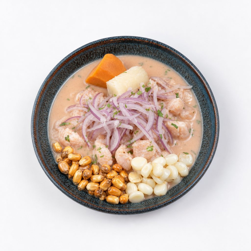 Ceviche de Pescado & Camaron.